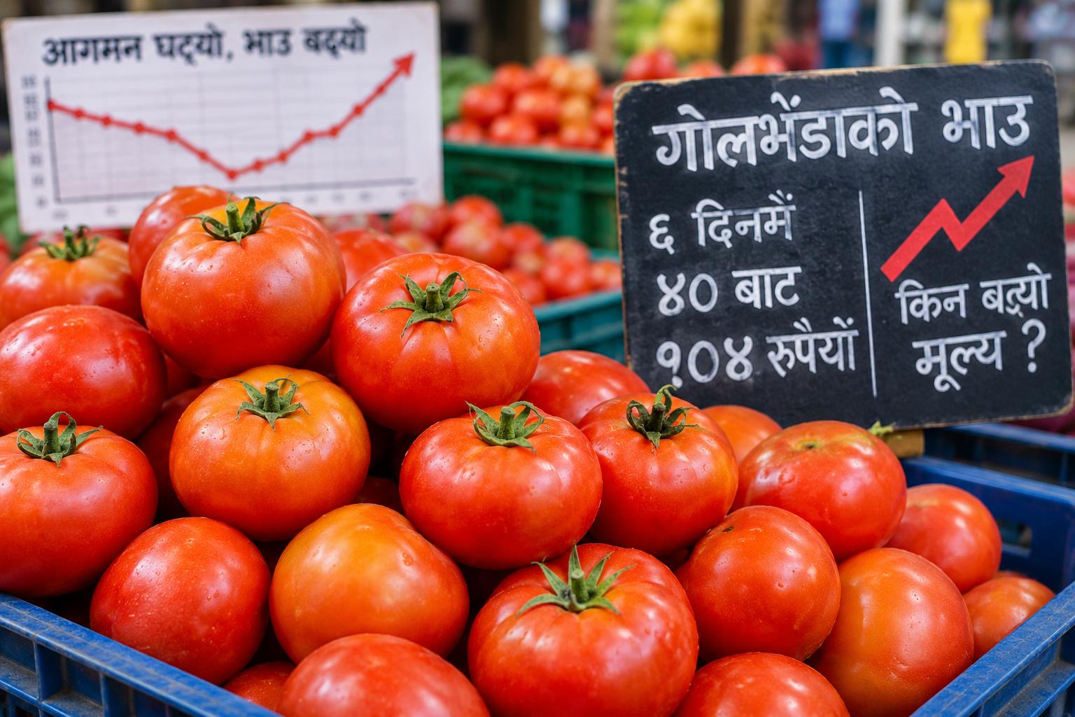 एकाएक गोलभेँडाको भाउ आकासियो: ६ दिनमै ४० बाट १०४ रुपैयाँ, किन बढ्यो मूल्य ?